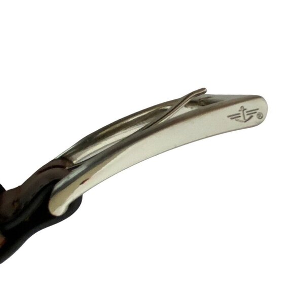 Dockers Mens Dress Belt Size 32 Brown Smooth Leather Silvertone Buckle - Picture 3 of 7